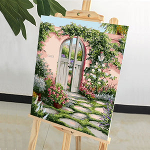 DIY Painting by number kit | Garden gate