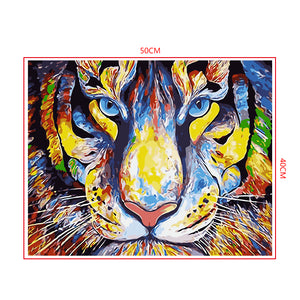 DIY Painting by number kit | Ferocious tiger
