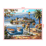 DIY Painting by number kit | Beautiful view of the seaside