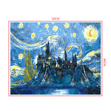 DIY Painting by number kit | Castle under the stars