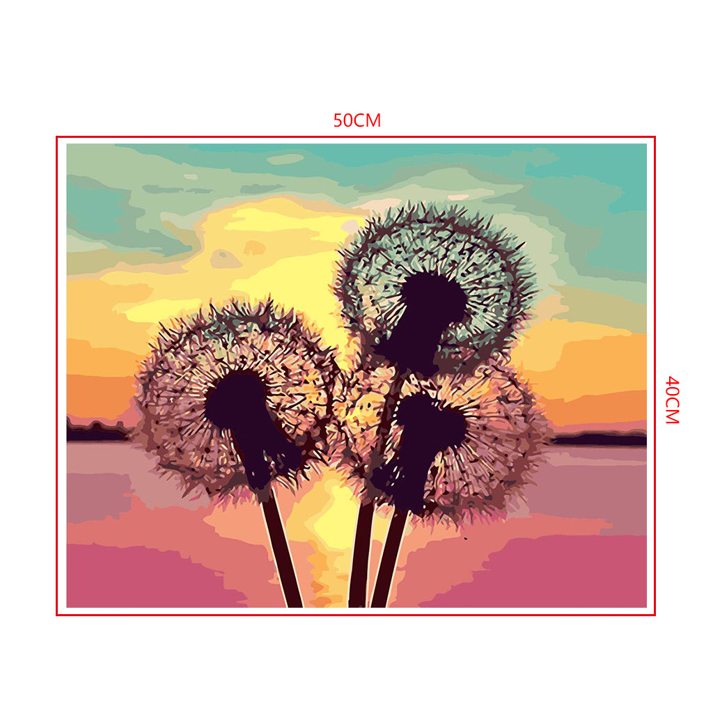 DIY Painting by number kit | Beautiful dandelions