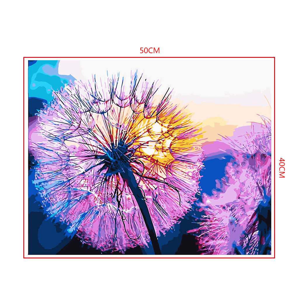 DIY Painting by number kit | Beautiful dandelion