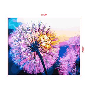 DIY Painting by number kit | Beautiful dandelion