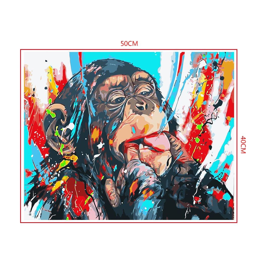 DIY Painting by number kit | Animal orangutan