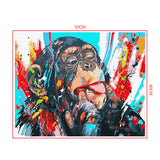 DIY Painting by number kit | Animal orangutan