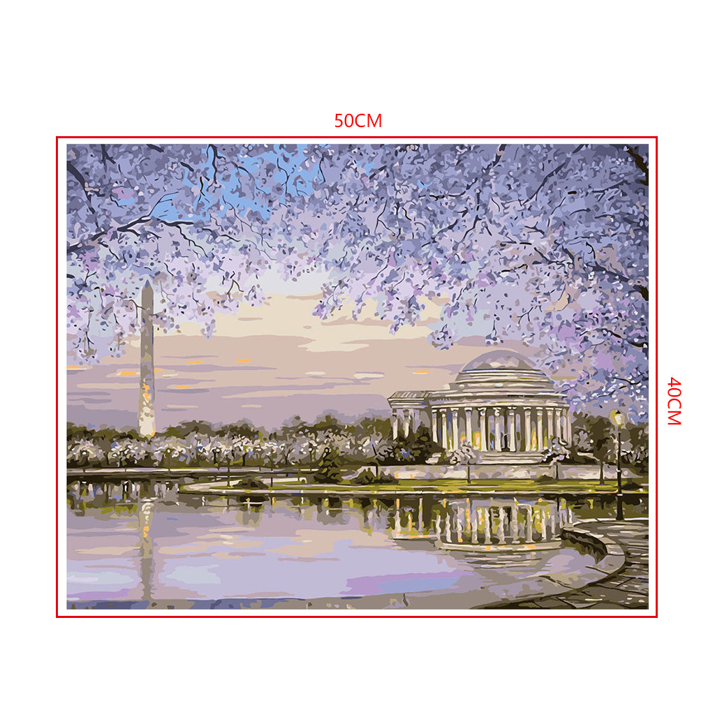 DIY Painting by number kit | Beautiful view of the palace