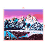 DIY Painting by number kit | Beautiful snow mountain