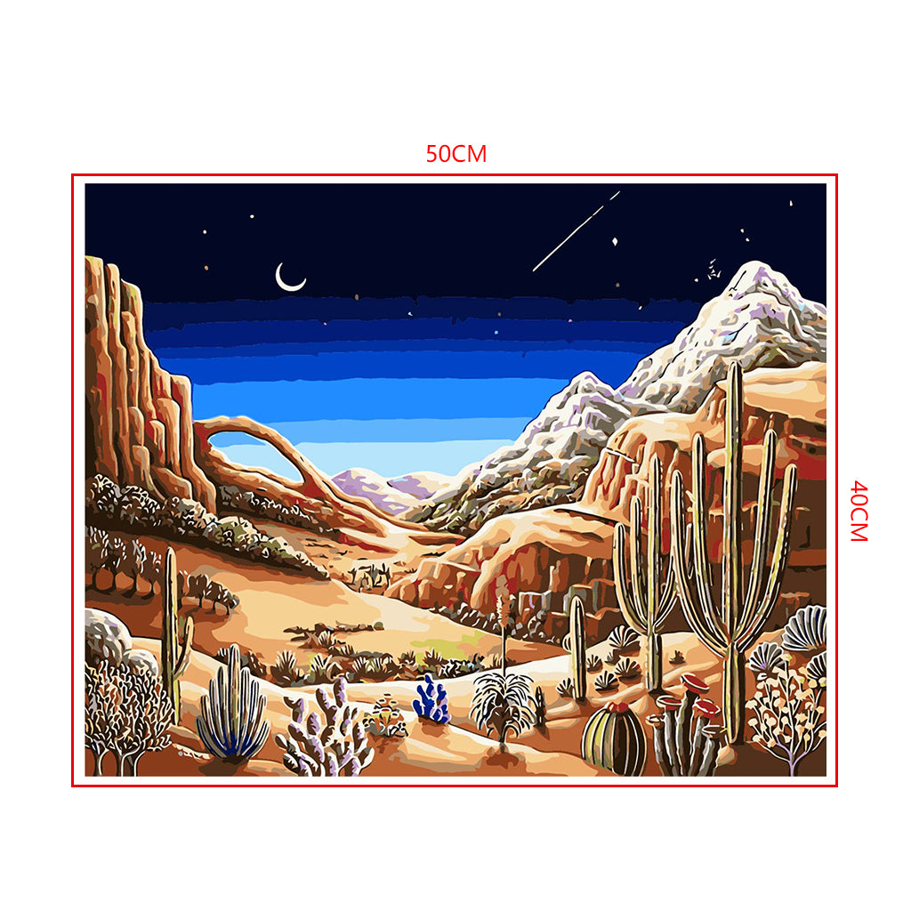 DIY Painting by number kit | Desert at night