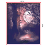 DIY Painting by number kit | Tree under the big moon