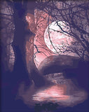 DIY Painting by number kit | Tree under the big moon