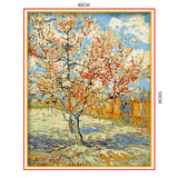 DIY Painting by number kit | Blooming peach blossom