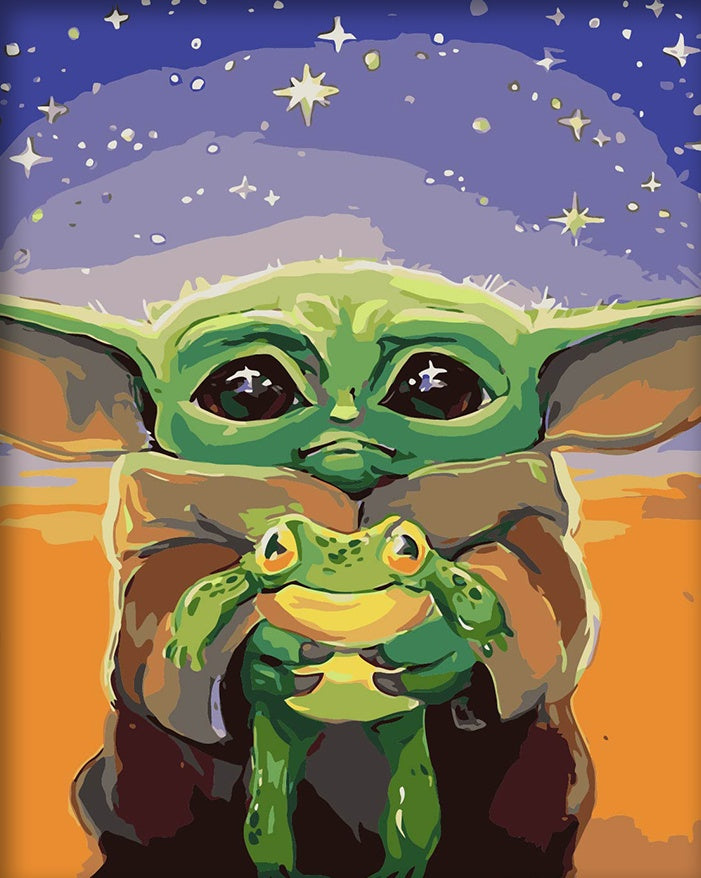 DIY Painting by number kit | Baby Yoda