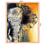 DIY Painting by number kit | Comic elephant