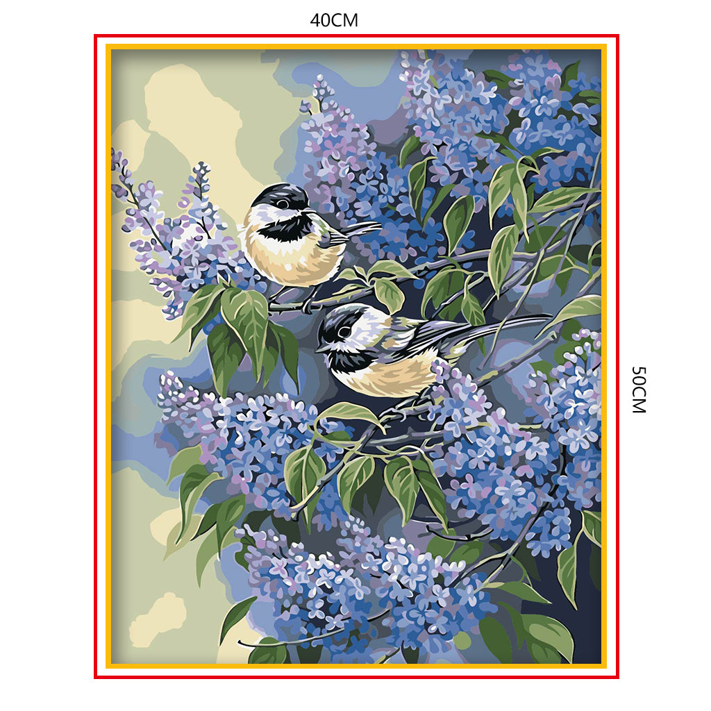 DIY Painting by number kit | Lavenders and birds