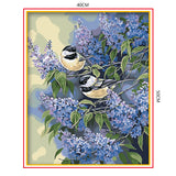 DIY Painting by number kit | Lavenders and birds