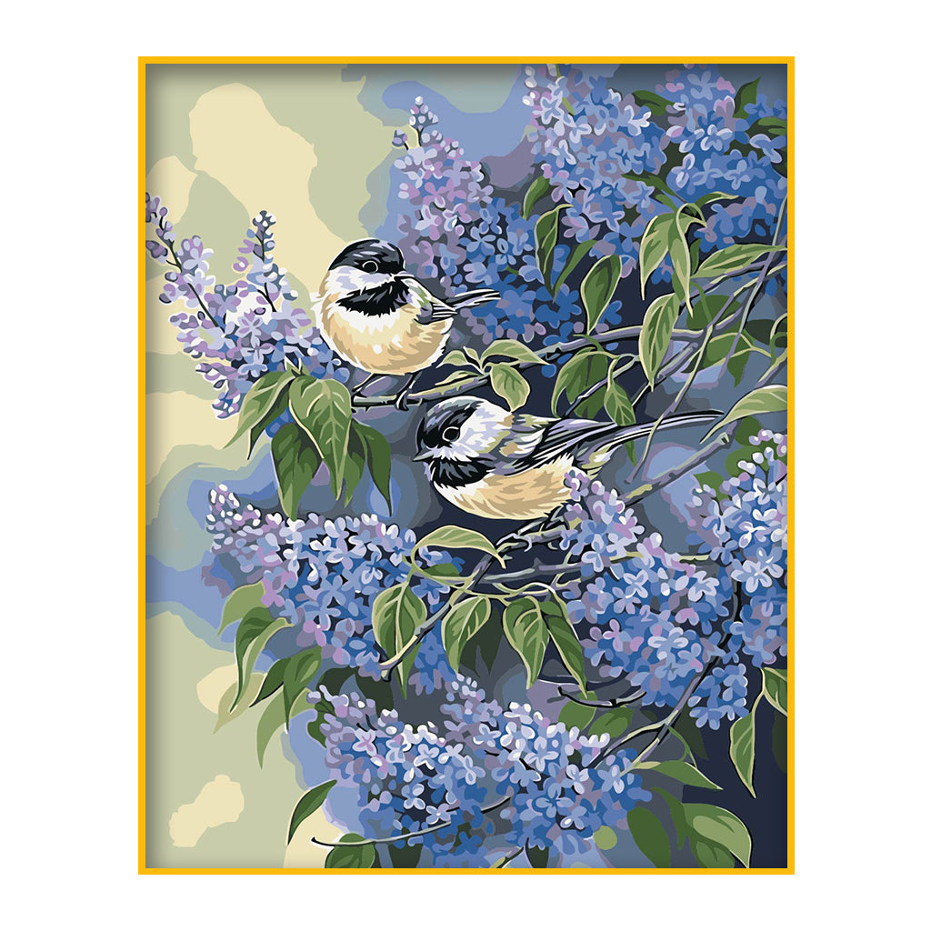 DIY Painting by number kit | Lavenders and birds