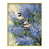 DIY Painting by number kit | Lavenders and birds
