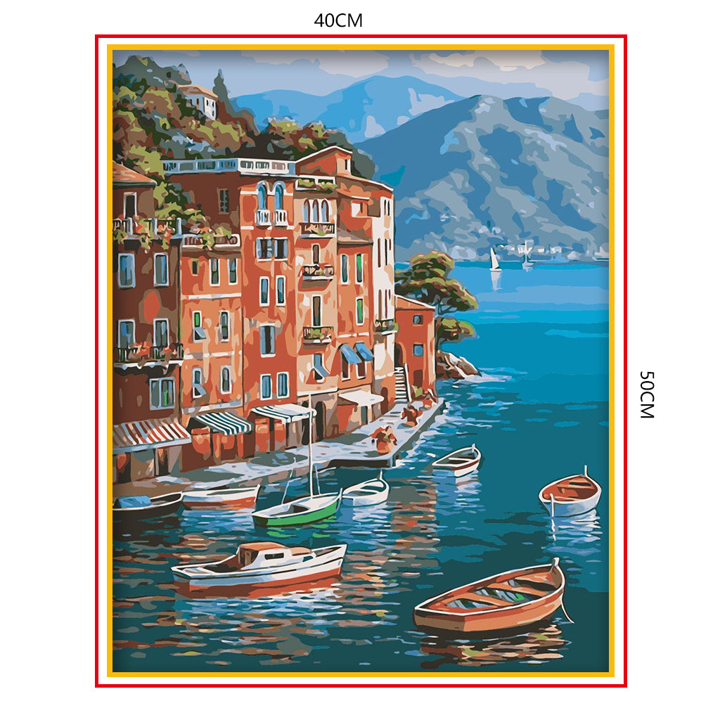 DIY Painting by number kit | Beautiful scenery of the sea