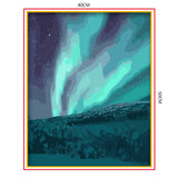 DIY Painting by number kit | Green polar lights