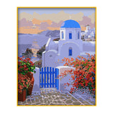 DIY Painting by number kit | Beautiful view of the Aegean Sea