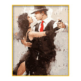 DIY Painting by number kit | Handsome guy and pretty girl dancing