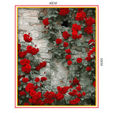 DIY Painting by number kit | Rose growing on the wall