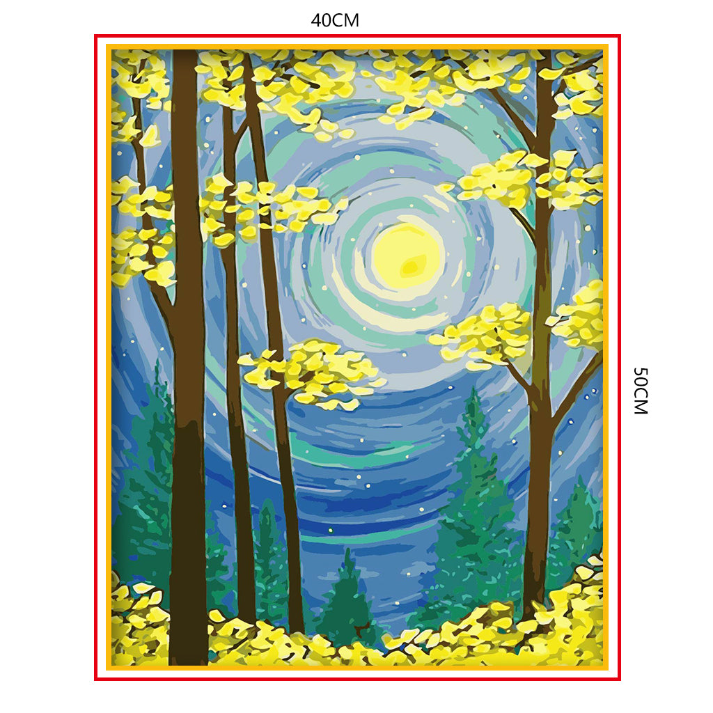 DIY Painting by number kit | Ginkgo Trees