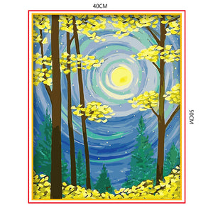 DIY Painting by number kit | Ginkgo Trees