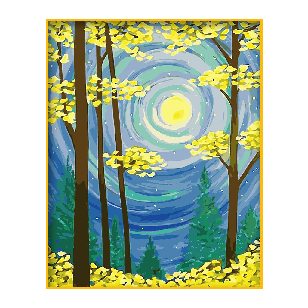 DIY Painting by number kit | Ginkgo Trees