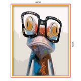 DIY Painting by number kit | Frog with big glasses