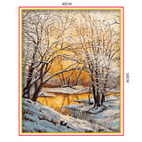 DIY Painting by number kit | Winter landscape