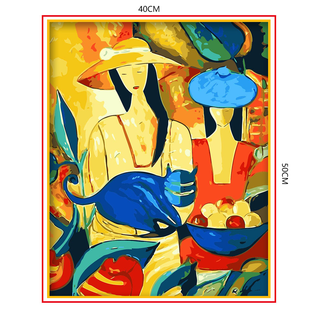 DIY Painting by number kit | Abstract people