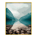 DIY Painting by number kit | Lake scenery