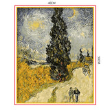 DIY Painting by number kit | Cypress under the sky