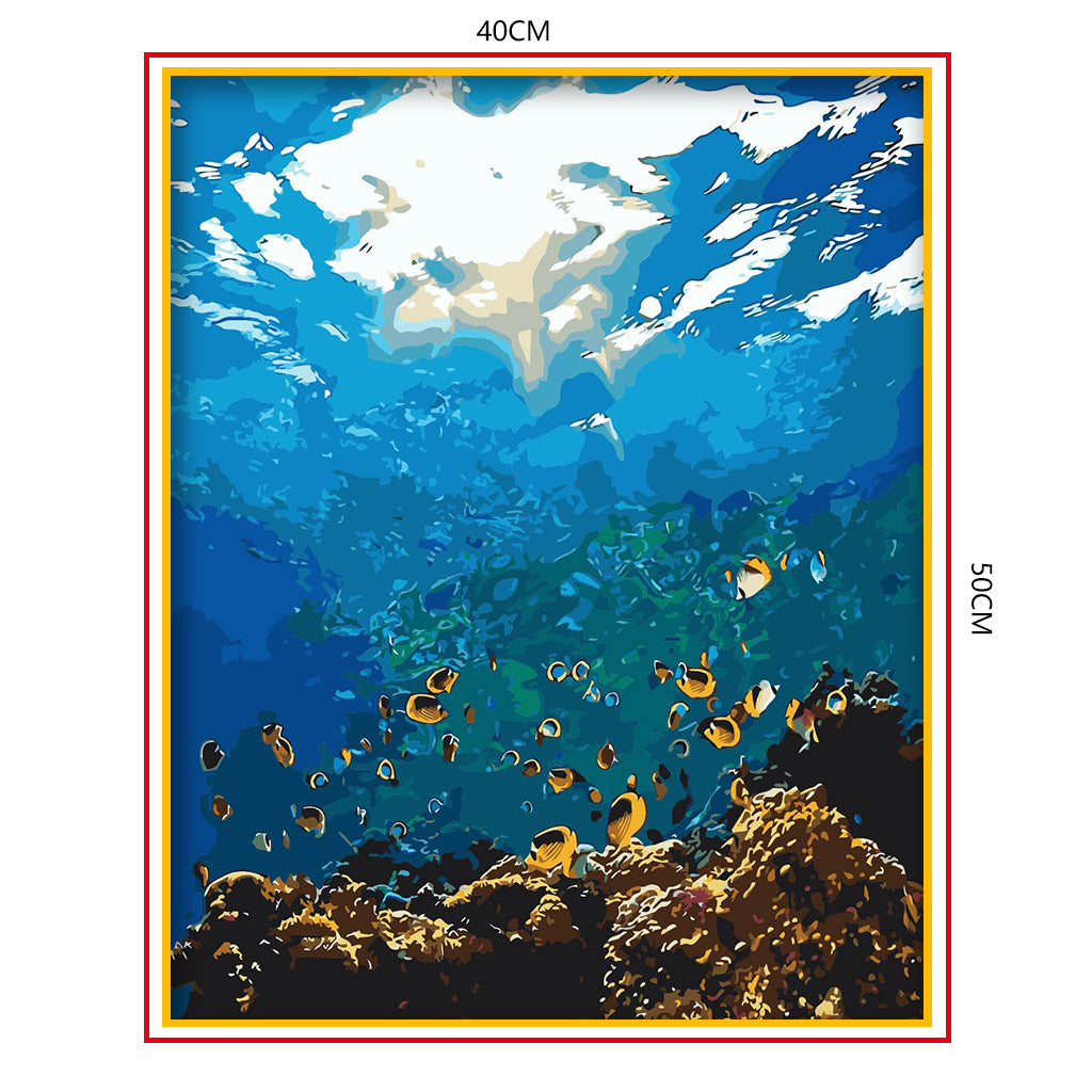 DIY Painting by number kit | The underwater world