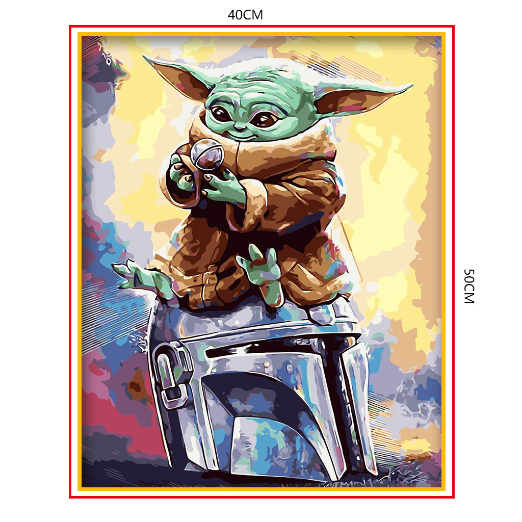 DIY Painting by number kit | Baby Yoda