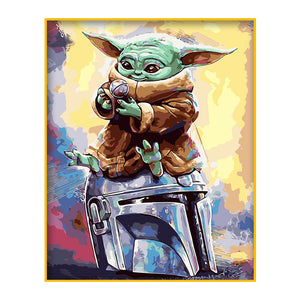 DIY Painting by number kit | Baby Yoda