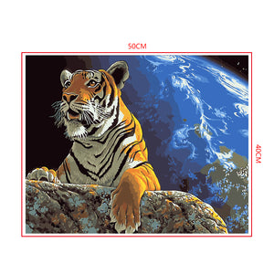 DIY Painting by number kit | Animal tiger