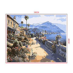 DIY Painting by number kit | Seaside view