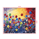 DIY Painting by number kit | Abstract flowers