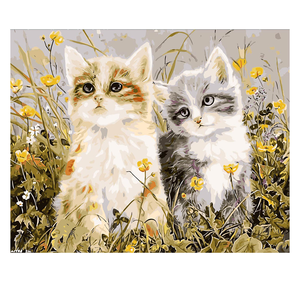DIY Painting by number kit | Two kittens