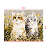 DIY Painting by number kit | Two kittens