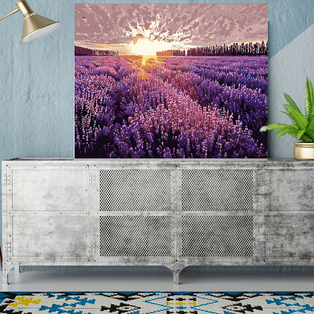 DIY Painting by number kit | Lavender Garden