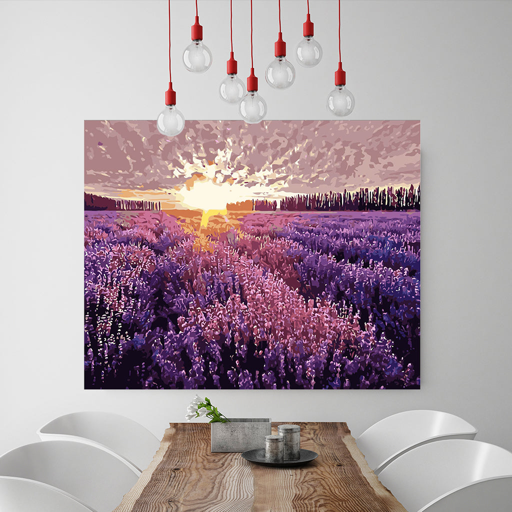 DIY Painting by number kit | Lavender Garden