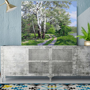 DIY Painting by number kit | White birch