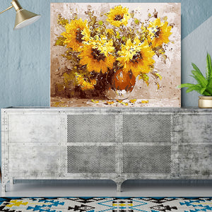 DIY Painting by number kit | Sunflower