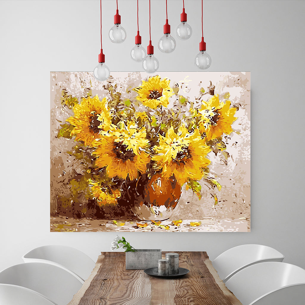 DIY Painting by number kit | Sunflower