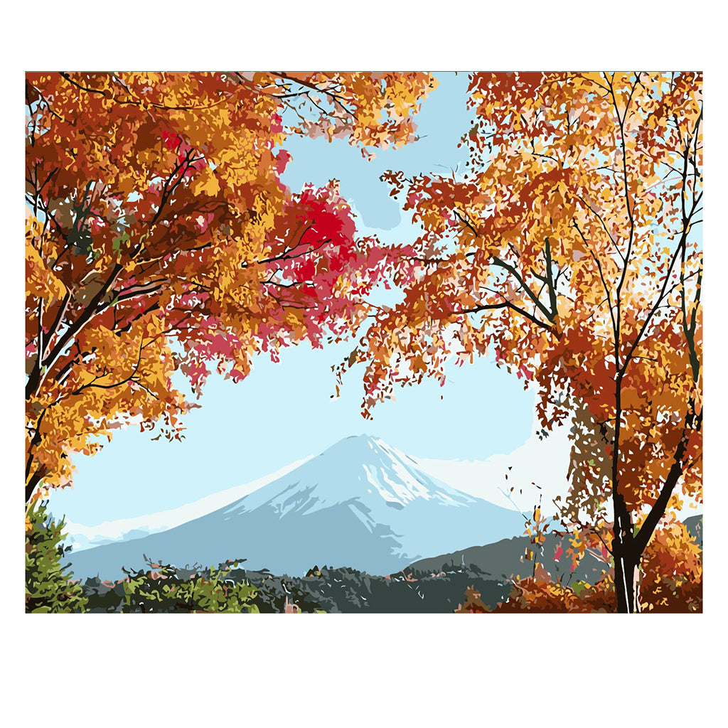 DIY Painting by number kit | Beautiful snow mountain