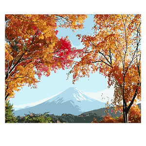 DIY Painting by number kit | Beautiful snow mountain
