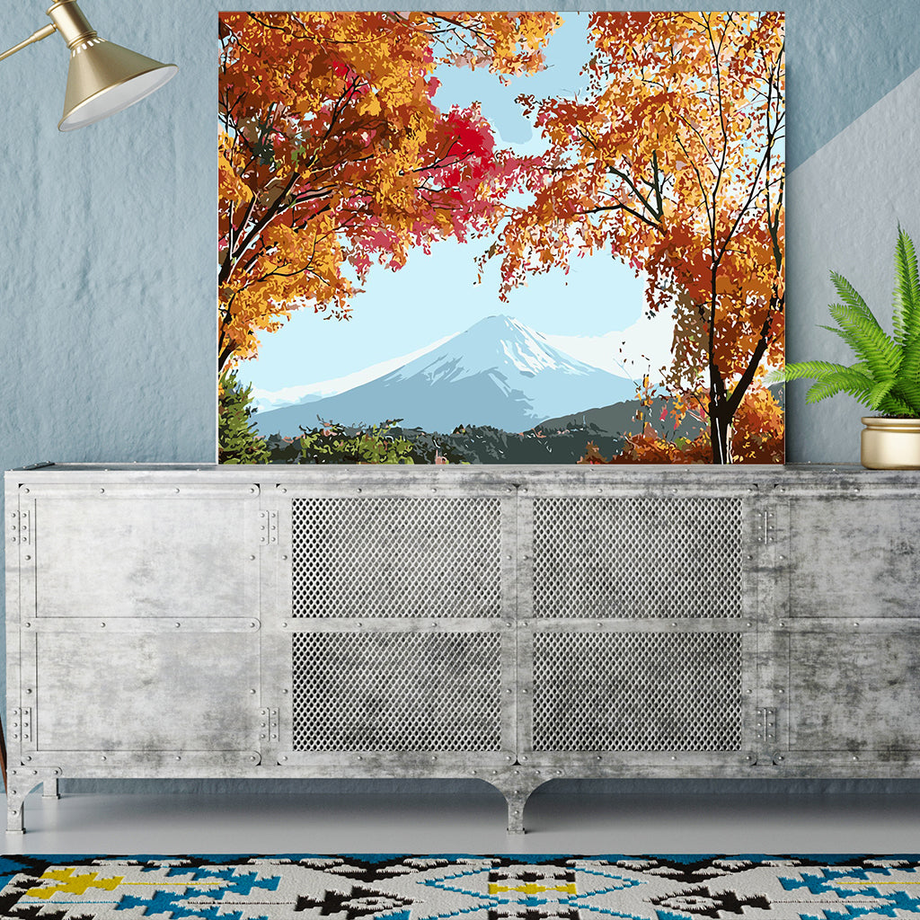 DIY Painting by number kit | Beautiful snow mountain
